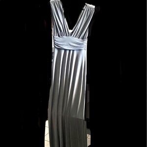 Petit Donna Plunge Ruched maxi dress